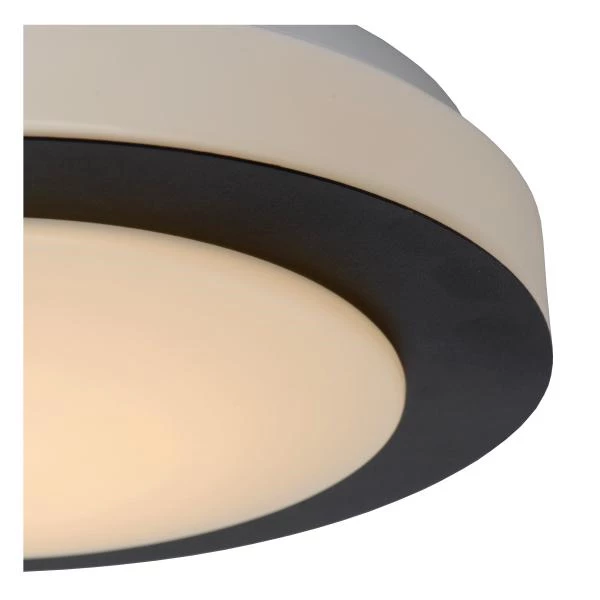 Lucide DIMY - Plafonnier Salle de bains - Ø 28,6 cm - LED Dim. - 1x12W 3000K - IP21 - 3 StepDim - Noir - DETAIL 4